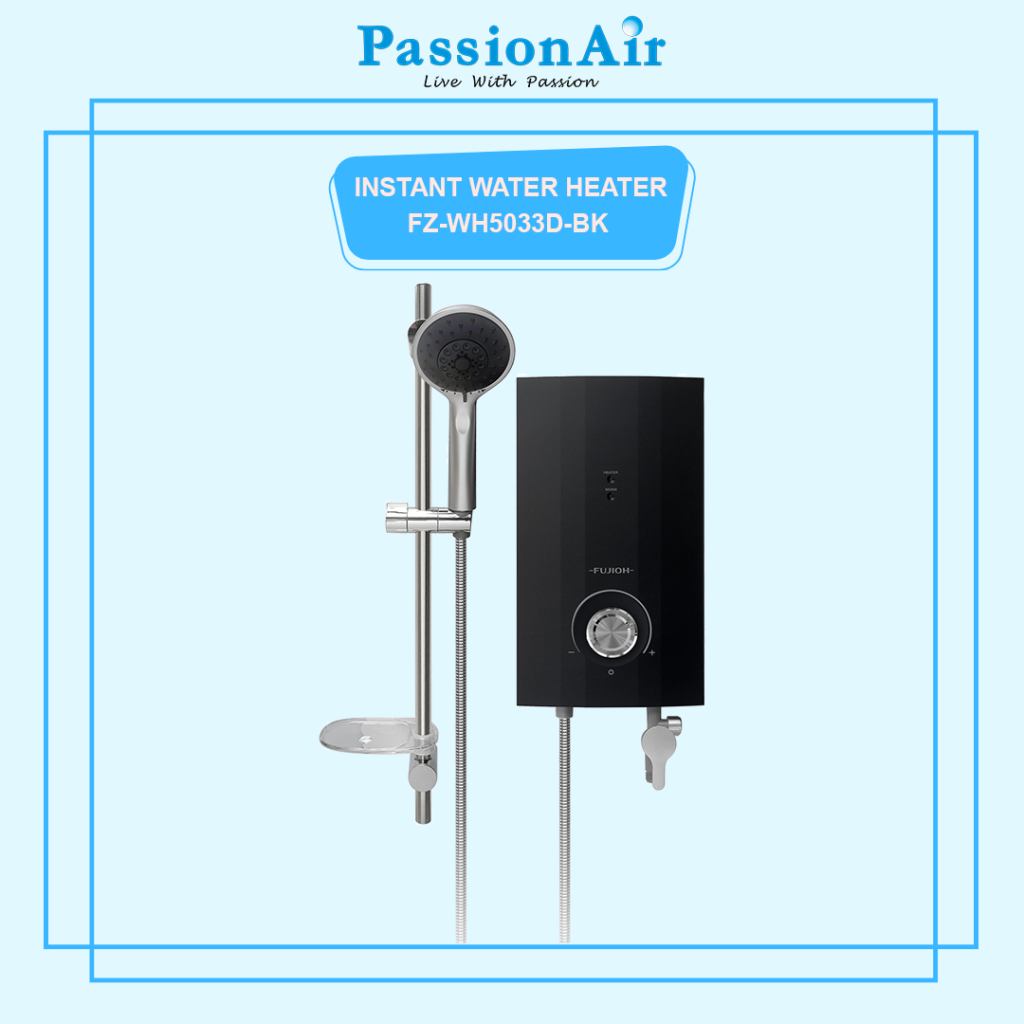 FUJIOH INSTANT WATER HEATER W/DC PUMP FZWH5033DBK BLACK PassionAir